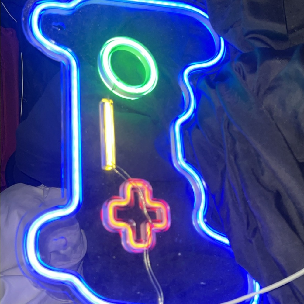 Neon Game Controller Wall Light